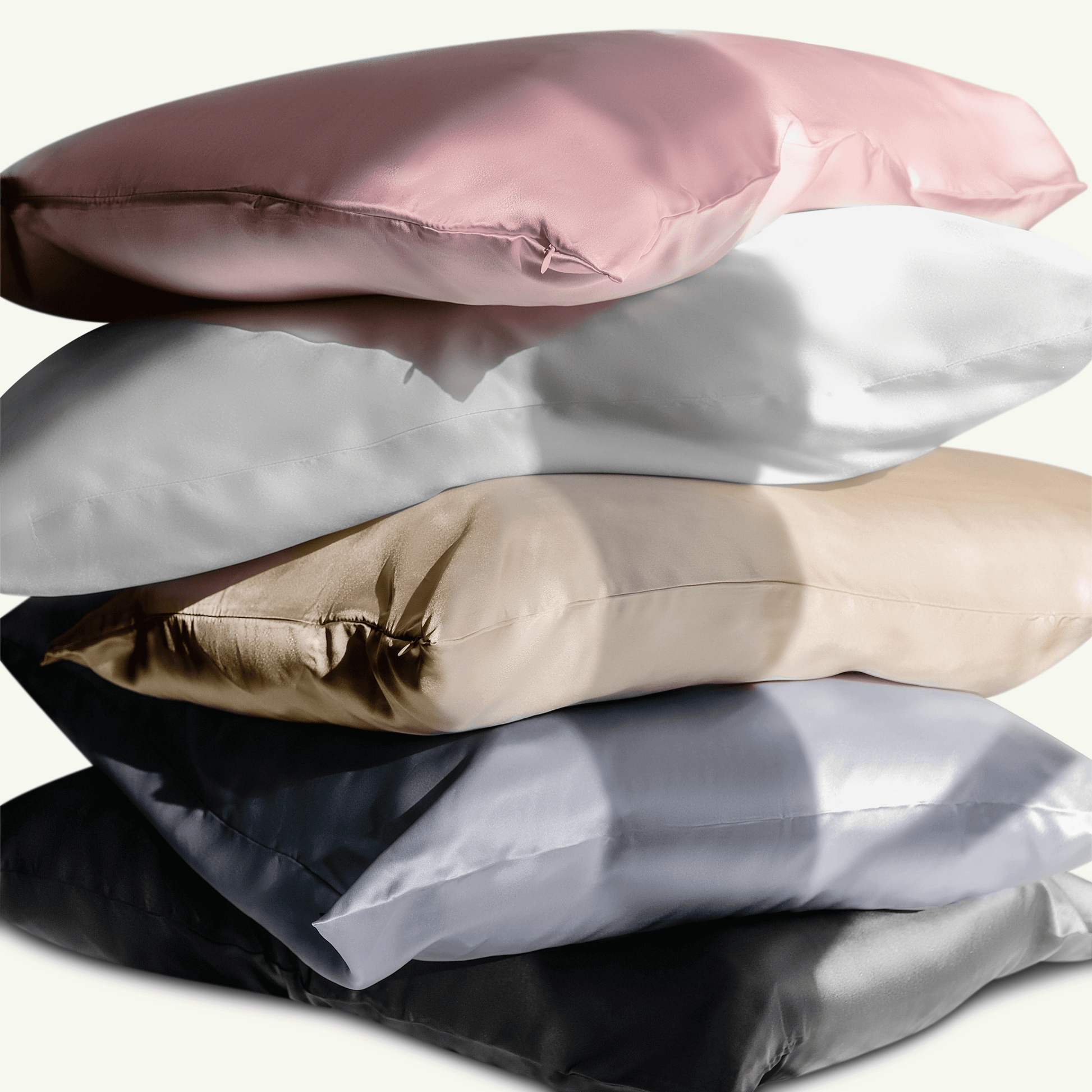 100% Mulberry Silk Pillowcases - Cream - Suchi